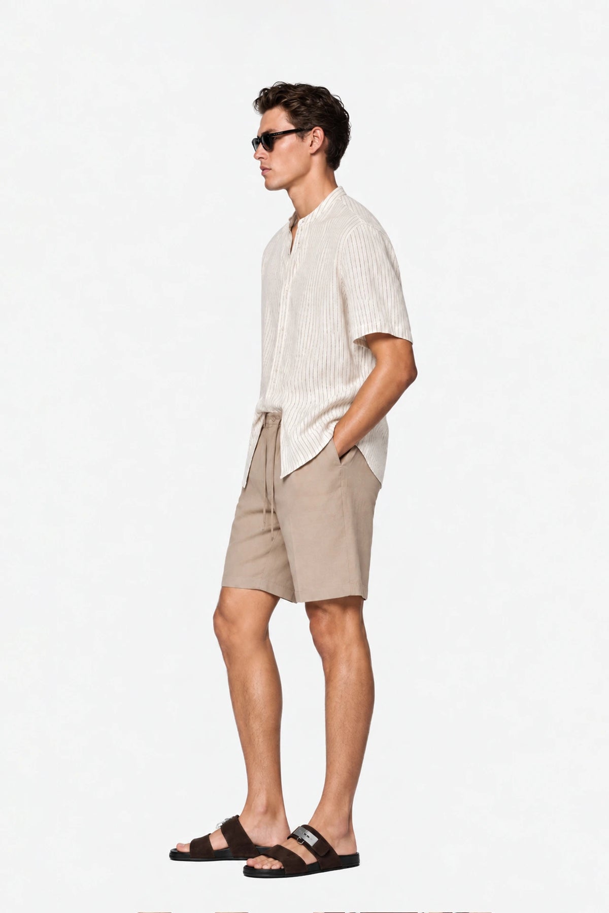 Ecru Pinstripe Shirt