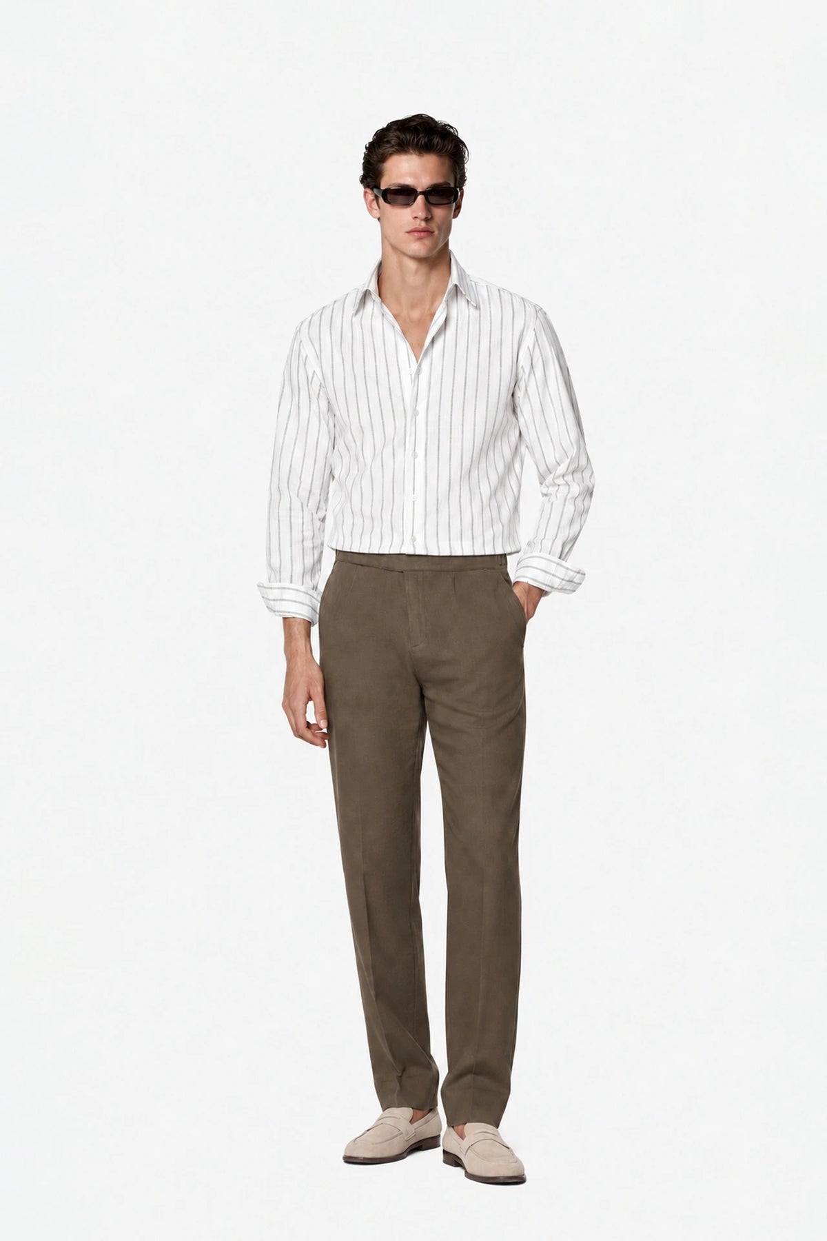 Fine Stripe Cotton Shirt