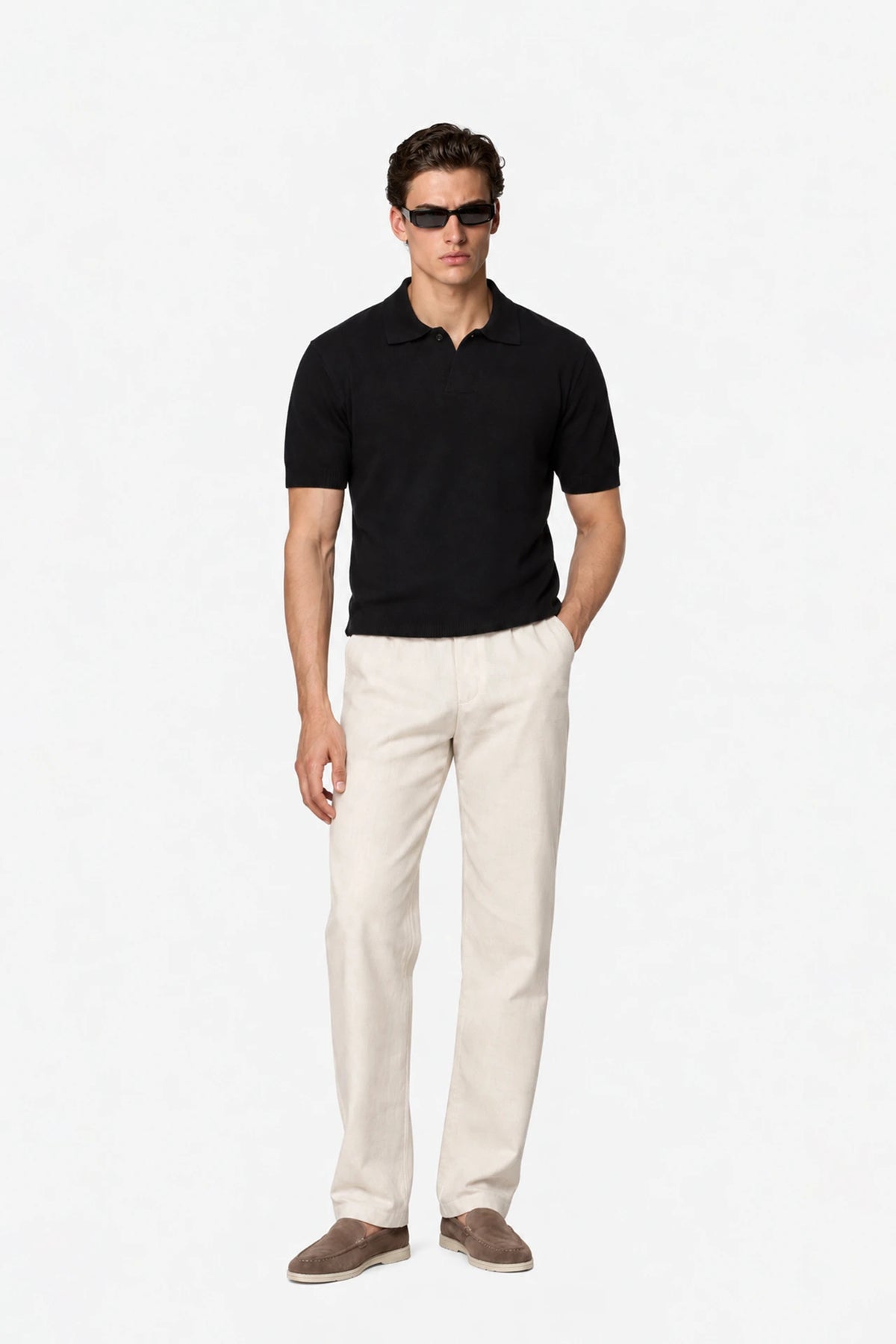 Fine Gauge Knit Polo