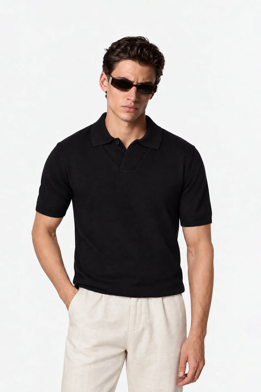 Fine Gauge Knit Polo