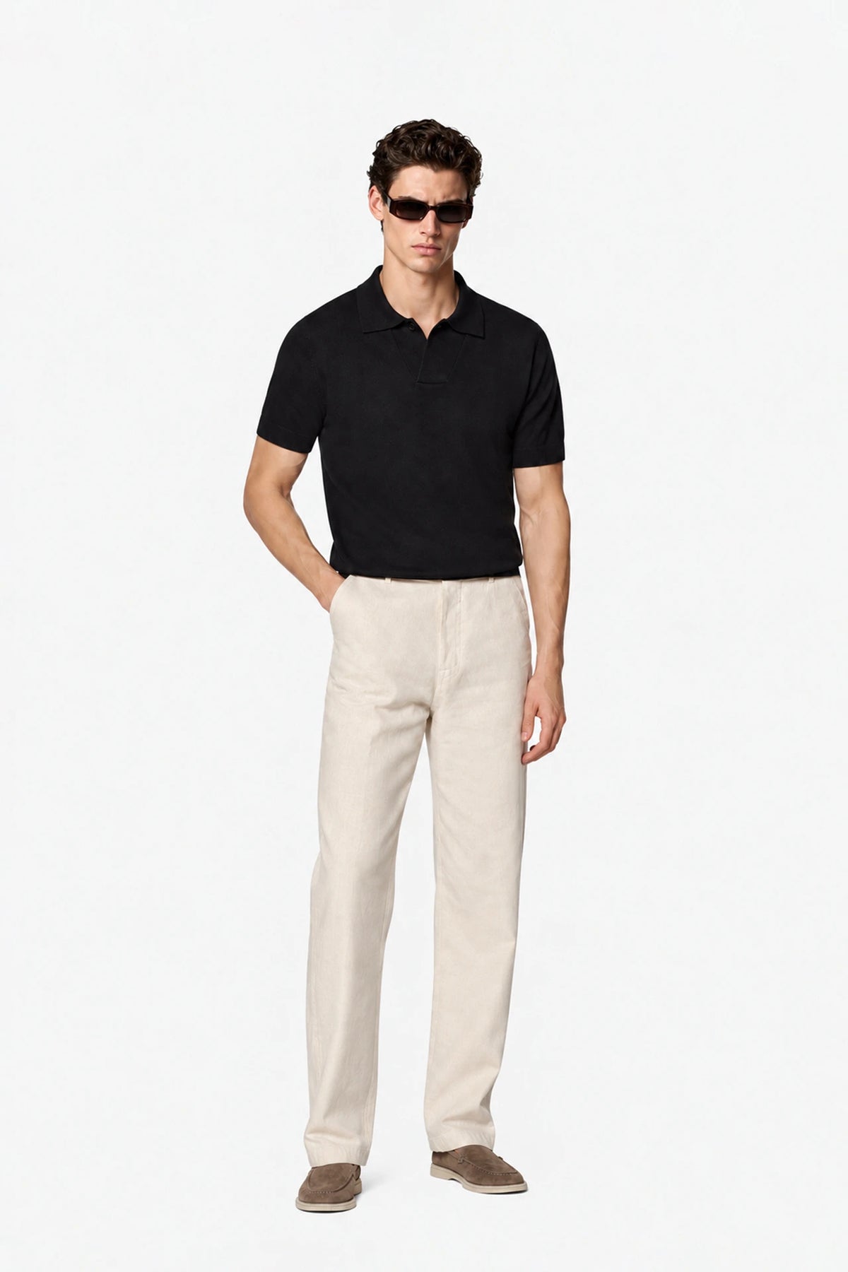 Fine Gauge Knit Polo