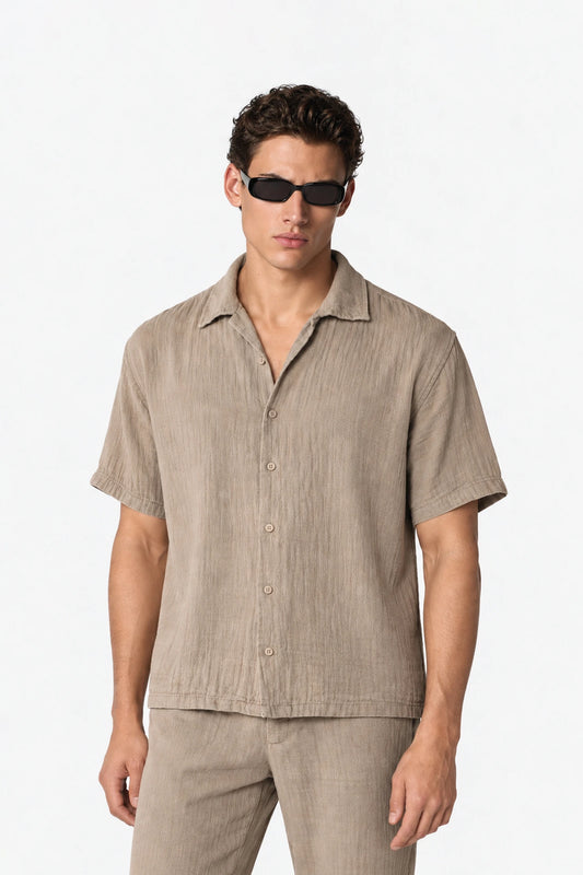 Resort Collar Muslin Shirt