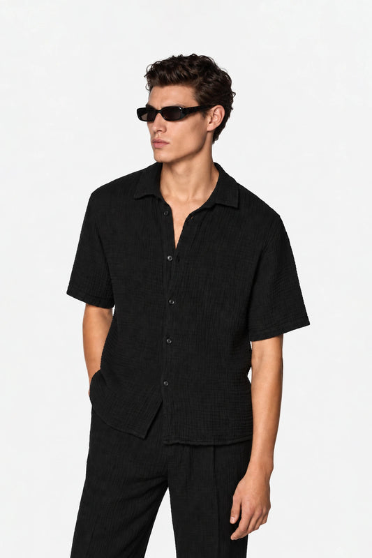 Resort Collar Muslin Shirt