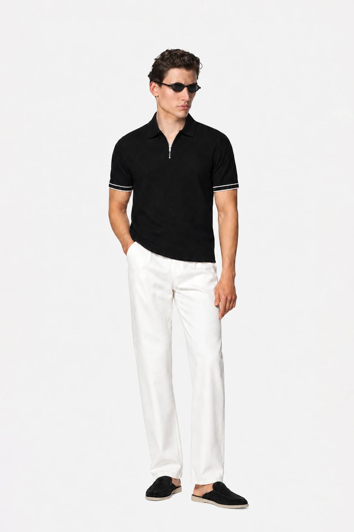 Tipping Quarter Zip Polo