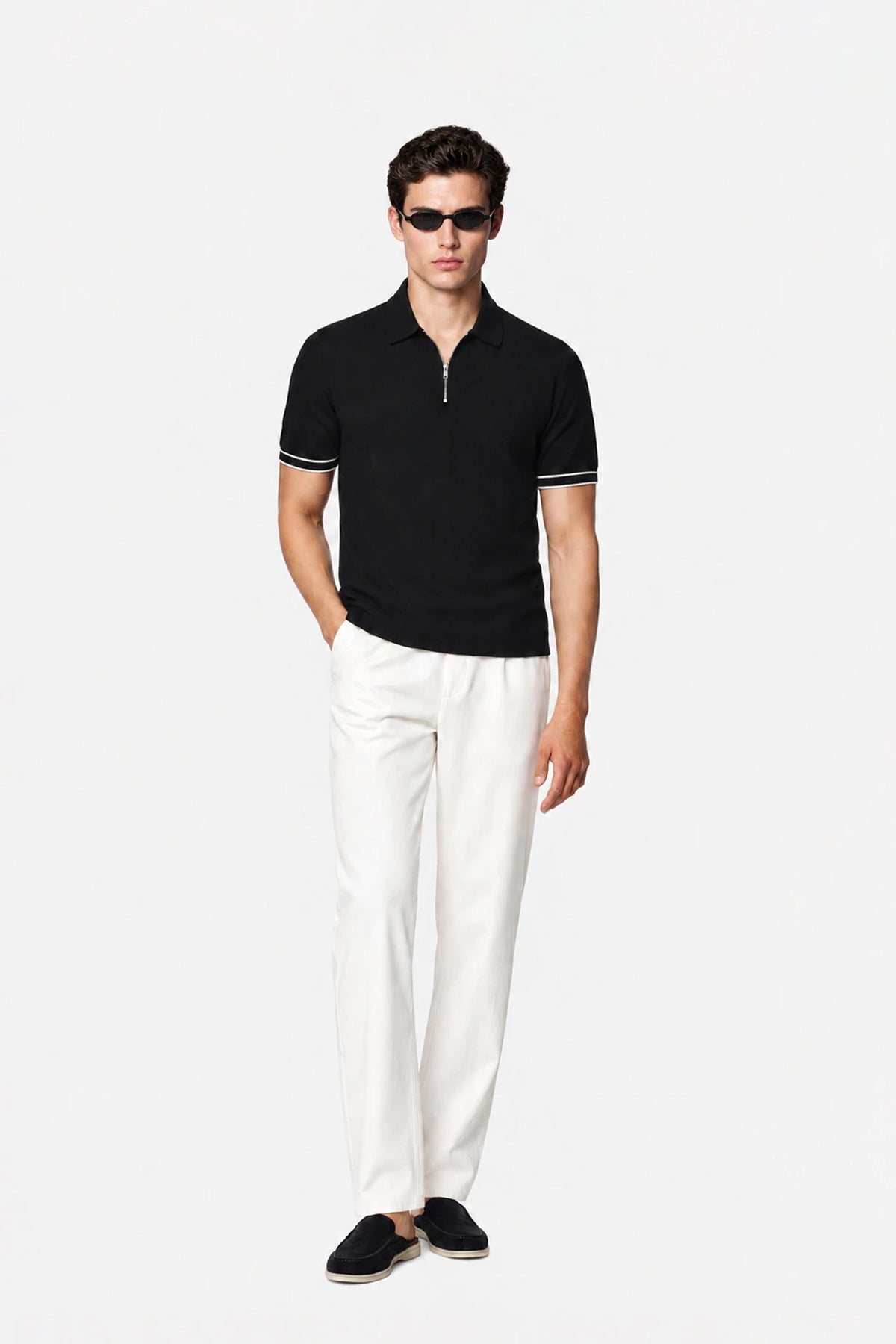 Tipping Quarter Zip Polo