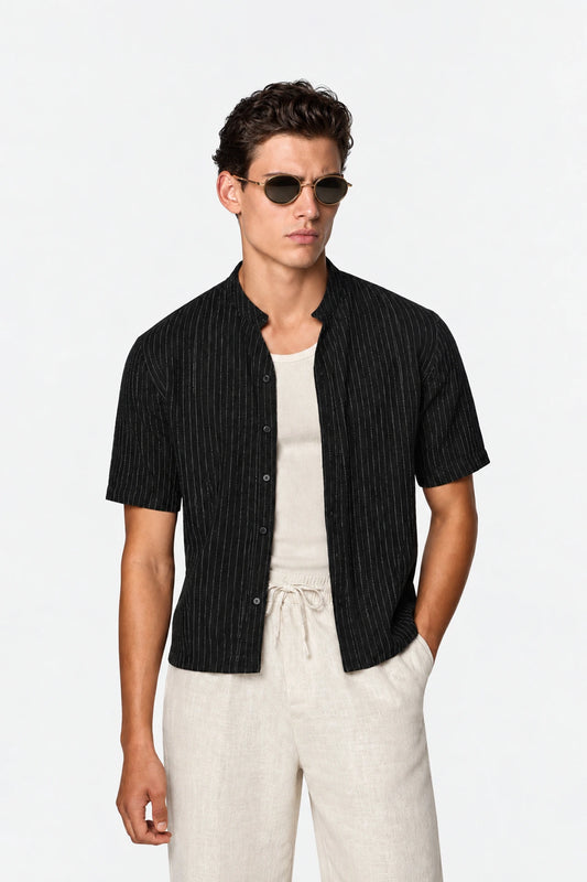 Noir Pinstripe Shirt