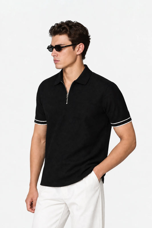 Tipping Quarter Zip Polo
