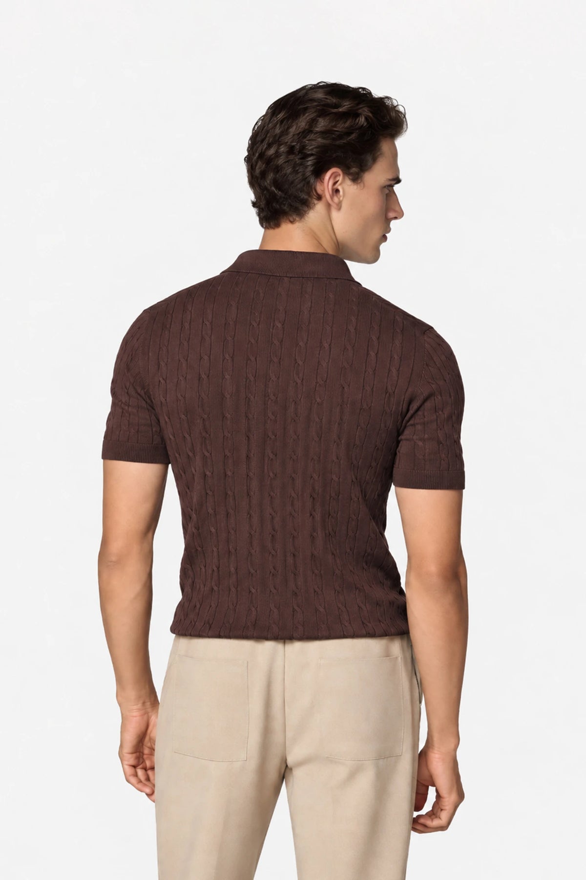 Cable Knit Polo