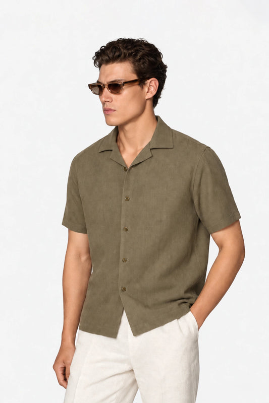 Resort collar Linen Shirt