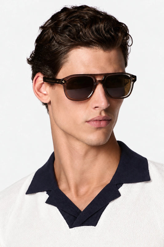 Resort collar Knit polo