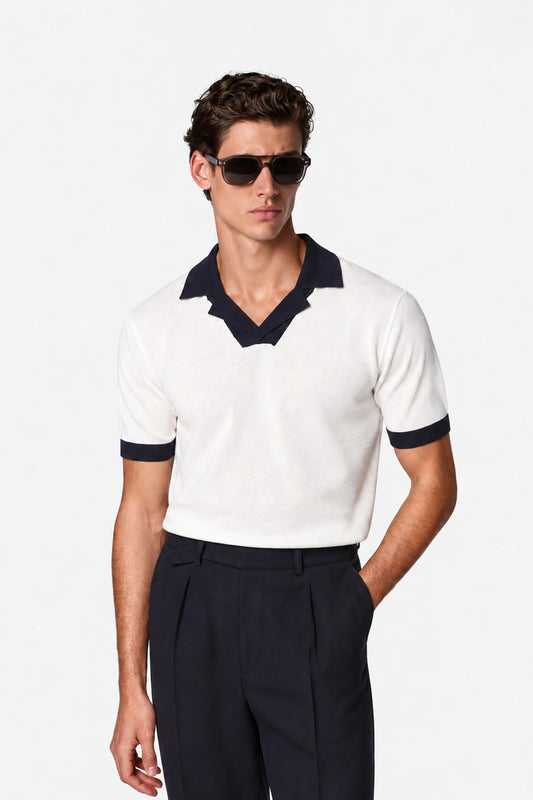 Resort collar Knit polo