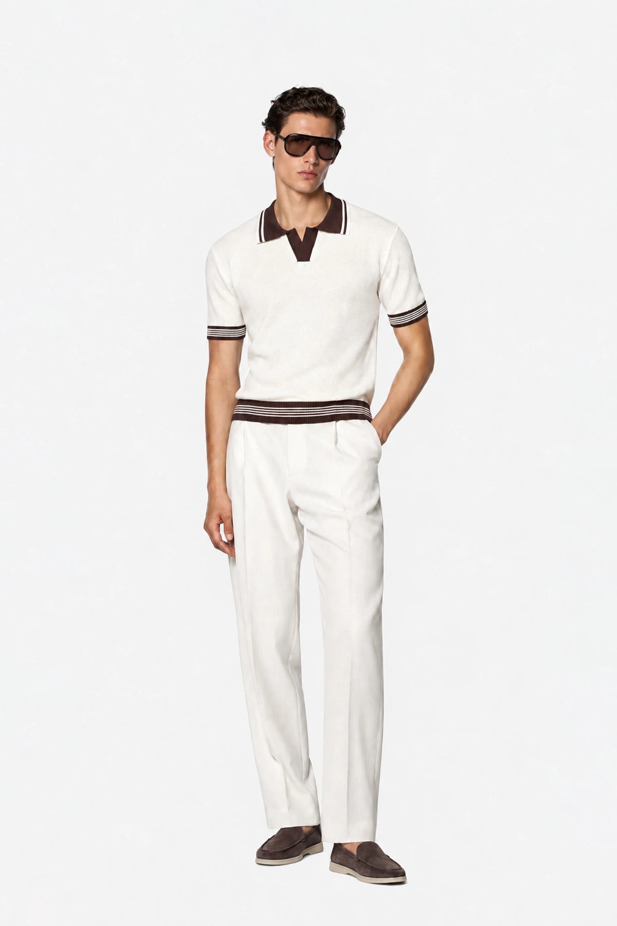 Fine Gauge Knit Polo