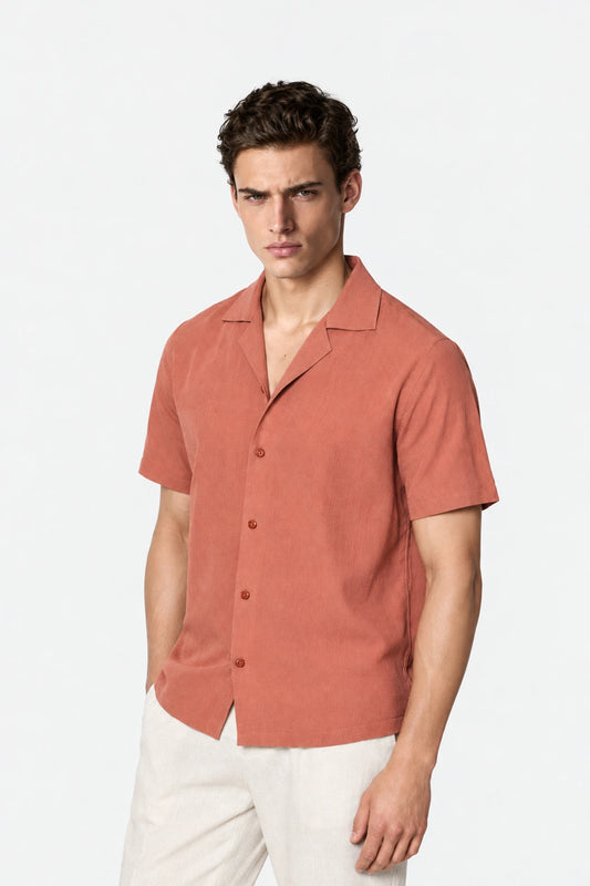 Resort Collar Linen Shirt