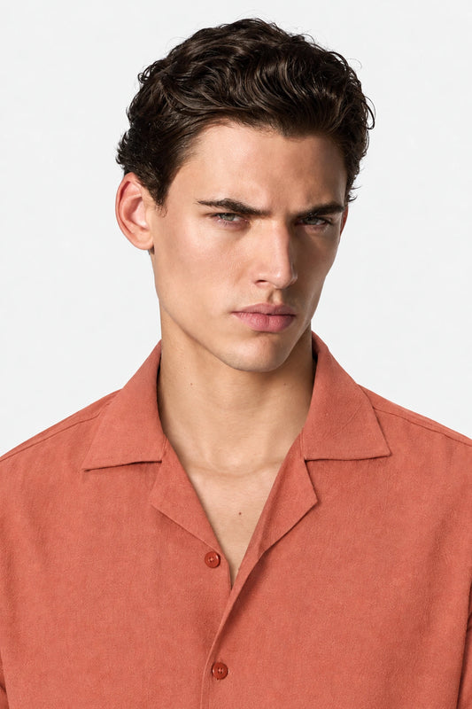 Resort Collar Linen Shirt