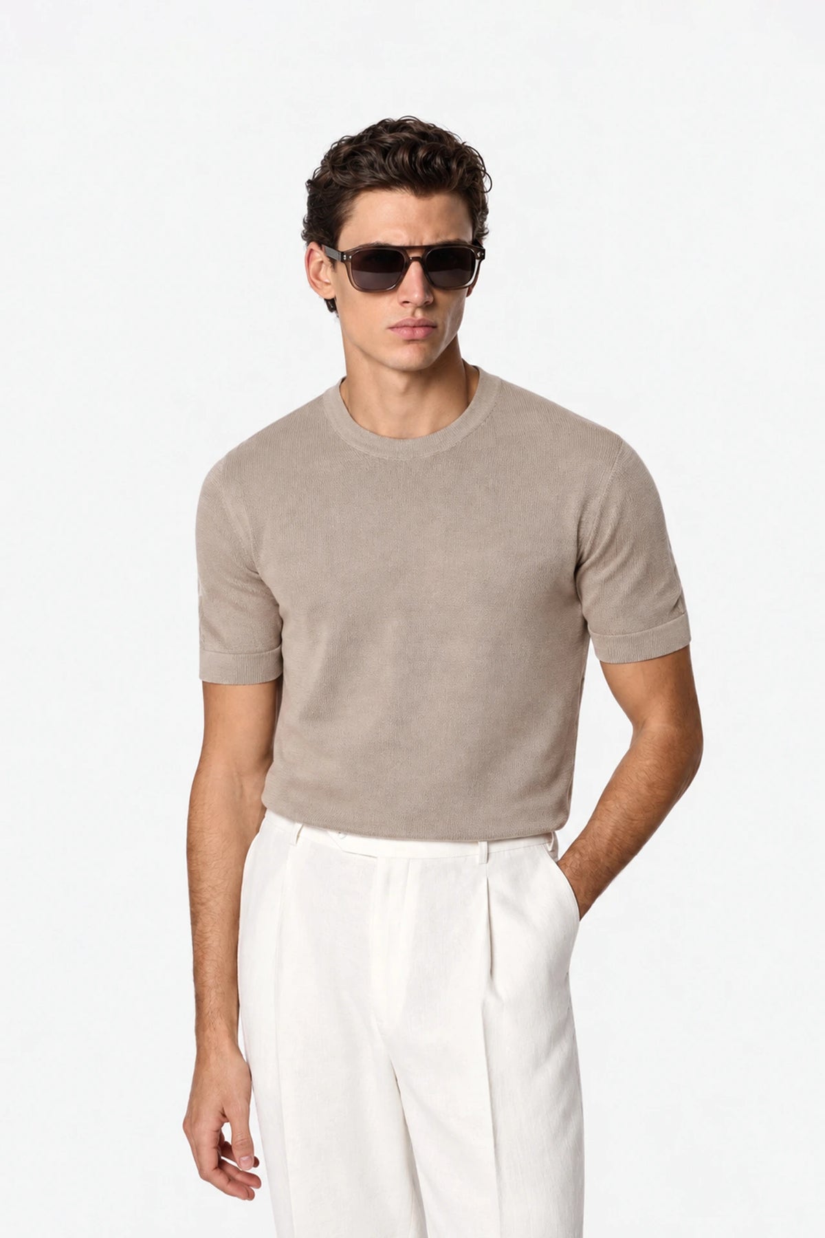Lyocell Knit T-Shirt